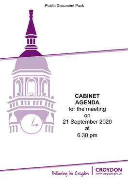 (Public Pack)Agenda Document for Cabinet, 21/09/2020 18:30