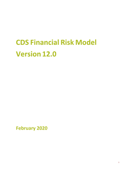 CDS Financial Risk Model Version 12.0