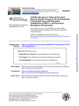 Toll-Like Receptor 4–Induced Glycolytic Burst in Human Monocyte