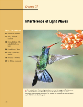 Chapter 37 Interference of Light Waves