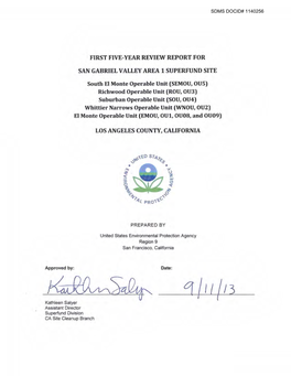 First Five-Year Review Report for San Gabriel Valley Area 1 Superfund Site 1