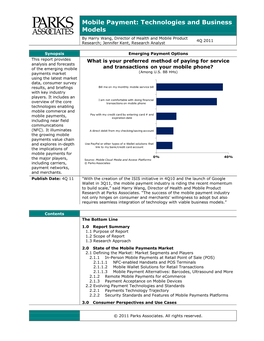 Mobile Payment: Technologies and Business Models