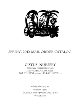 2012 Spring Catalog by Zone Name Only