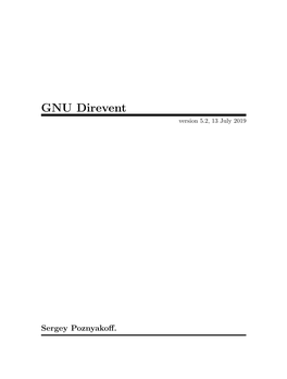 GNU Direvent Version 5.2, 13 July 2019