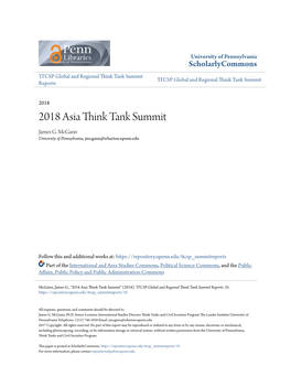 2018 Asia Think Tank Summit Is Taking Place at a Change