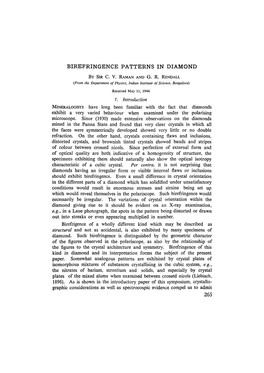 Birefringence Patterns in Diamond
