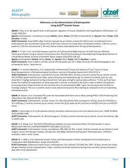 Erythropoietin Using ALZET Osmotic Pumps