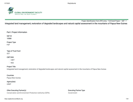 Integrated Land Management, Restoration of Degraded Landscapes and Natural Capital Assessment in the Mountains of Papua New Guinea