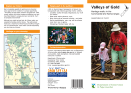 Valleys of Gold: Heritage Walks in the Coromandel and Kaimai Ranges