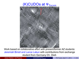 (K)Cudos at Ψtucson