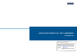 Aurora Development Plan : Part 2 (Amendment)