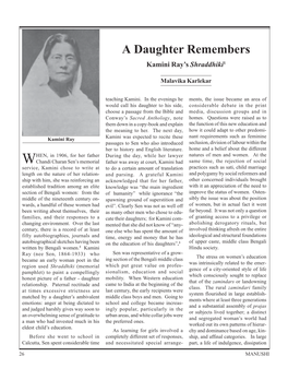 26. a Daughter Remembers
