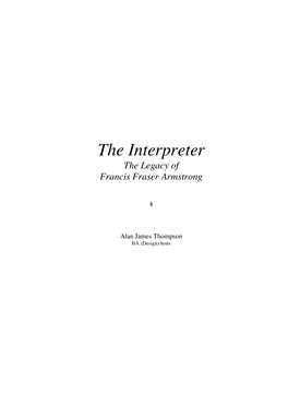 The Interpreter the Legacy of Francis Fraser Armstrong