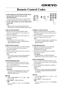 Remote Control Codes