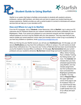 Student Guide to Using Starfish.Pdf