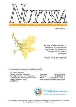 Nuytsia 16(1): 21–27 (2006)