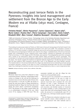 Reconstructing Past Terrace Fields in the Pyrenees