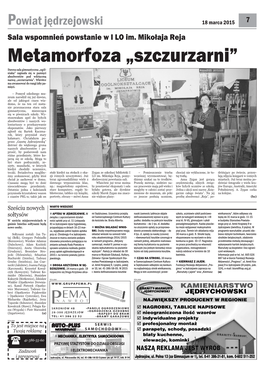 Metamorfoza „Szczurzarni” Dawna Sala Gimnastyczna „Ogól- Niaka” Zapisała Się W Pamięci Absolwentów Pod Wdzięczną Nazwą „Szczurzarnia”