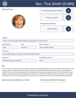 Sen. Tina Smith (D-MN)