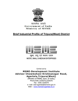 Brief Industrial Profile of Tripura(West) District