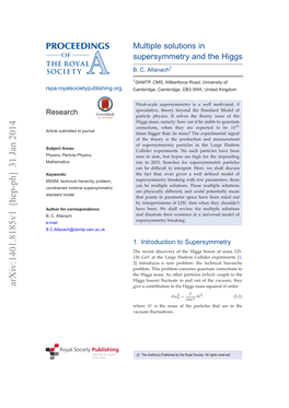 Multiple Solutions in Supersymmetry and the Higgs