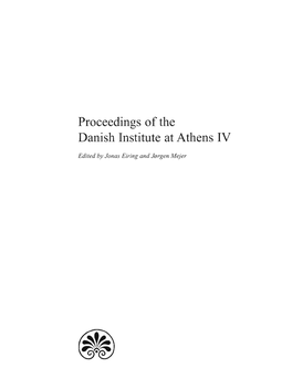 Proceedings Ofthe Danish Institute at Athens IV
