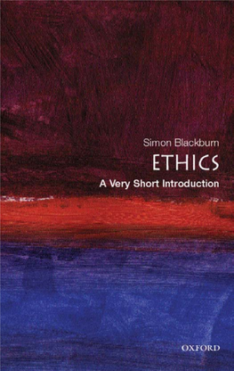 Ethics, a Very Short Introduction