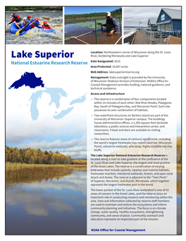 Lake Superior National Estuarine Research Reserve