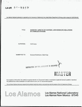 Semiotic Aspects of Control and Modeling Relations in Complex Systems