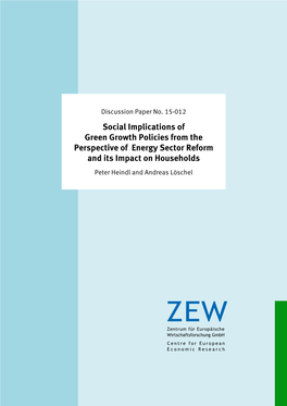 Social Implications of Green Growth Policies from the Perspective Of