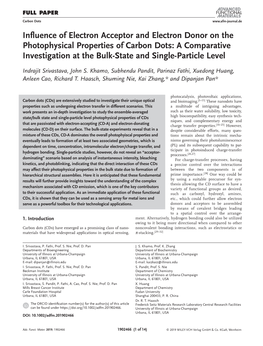 Influence of Electron Acceptor and Electron Donor on The