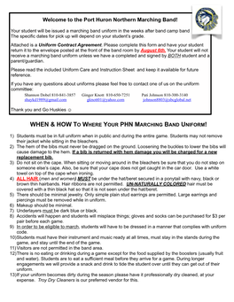 Marching Band Uniform Handout 2015-Revb