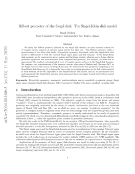 Hilbert Geometry of the Siegel Disk: the Siegel-Klein Disk Model