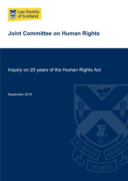 Joint Committee on Human Rights