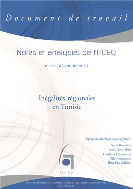 Inégalités Régionales En Tunisie