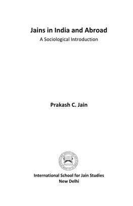 Jains in India and Abroad a Sociological Introduction