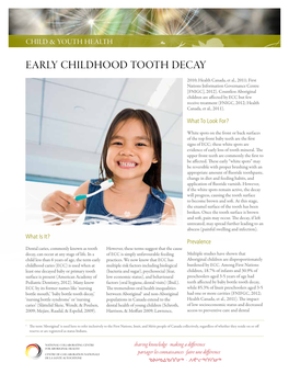 Early Childhood Tooth Decay