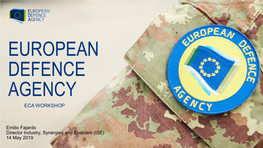European Defence Agency Eca Workshop
