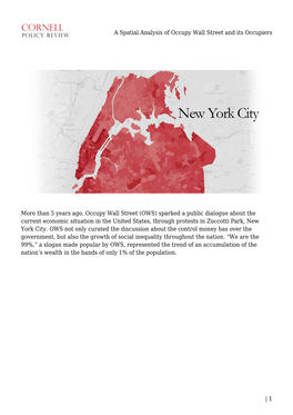 A Spatial Analysis of Occupy Wall Street and Its Occupiers