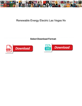 Renewable Energy Electric Las Vegas Nv