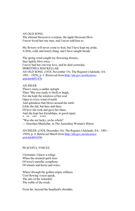 PEACEFUL VOICES Dorothea Research2012.Pdf