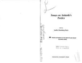 Essays on Aristotle's Poetics