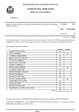 Comune Di Capoliveri Provincia Di Livorno