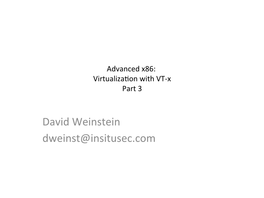 David Weinstein Dweinst@Insitusec.Com 2