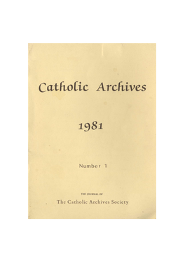 Catholic Archives 1981
