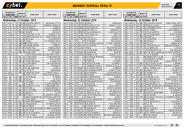 Midweek Football Results Midweek Football Results Midweek Football Results