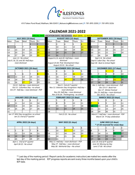 MDS 2021-2022 Calendar Final