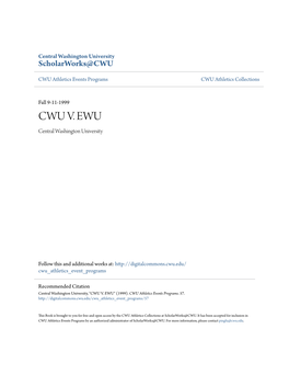 CWU V. EWU Central Washington University