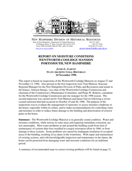 Wentworth-Coolidge Moisture Conditions