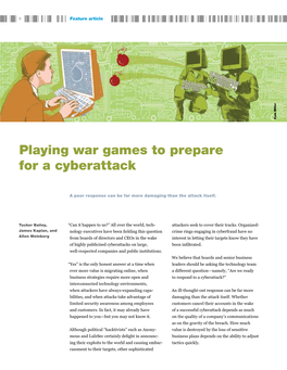 Playing War Games to Prepare for a Cyberattack